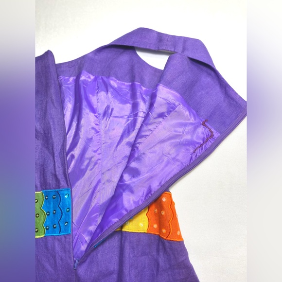 Designer’s Linen Fashion Dress Elizabeth James Linen Dress Bouliabasse DEBORAH - Picture 8 of 15